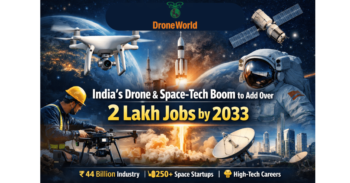 India’s Drone Space-Tech Boom to Add Over 2 Lakh Jobs by 2033