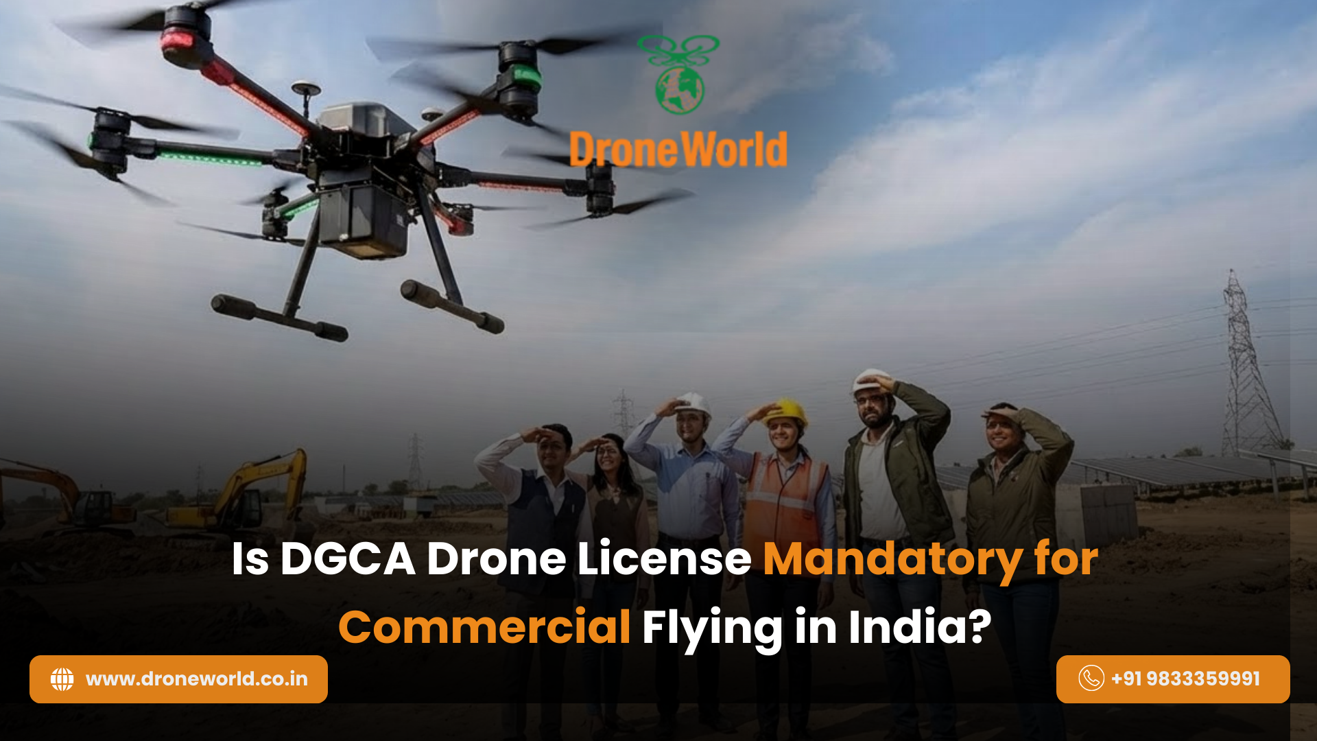 DGCA drone license for commercial flying in India