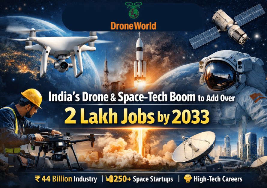 India’s Drone Space-Tech Boom to Add Over 2 Lakh Jobs by 2033