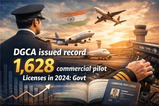 dgca issue drecord 1628 commercial pilot licenses in 2024